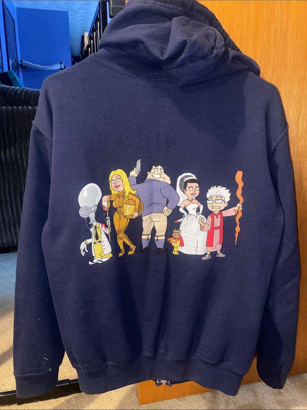 AMERICAN DAD CHARACTER- ZIP UP HOODIE JACKET - Picture 2 of 15
